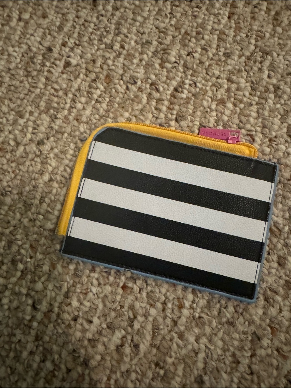 Sephora striped card case/ wallet